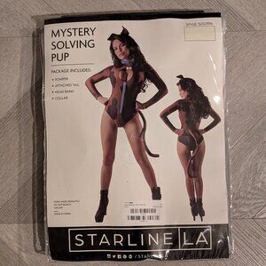 Fashion Nova Starline LA Mystery Solving Pup 3 Piece Costume Set Size Med/Large